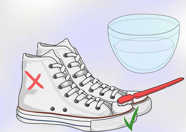 Cách làm sạch giày đơn giản bằng baking soda.